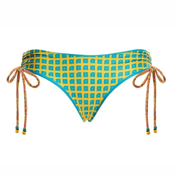 NWT Agua Bendita Eco Eda Luia Reversible Tie Bikini Bottom Floral Size 3XL - Picture 2 of 6